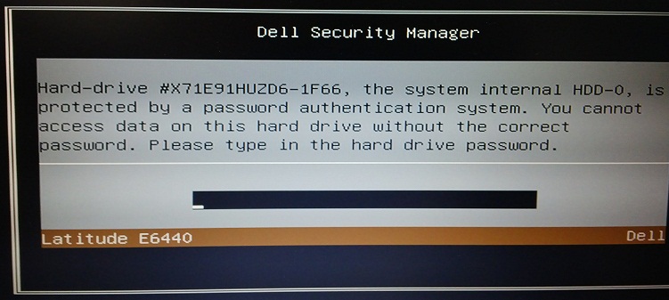 Dell 1F66 hdd Unlock Code