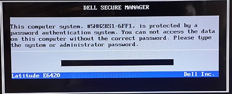 Dell 6FF1 Bios Password Unlock Code