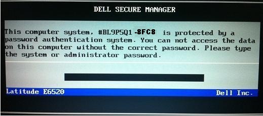 Dell 8FC8 System password