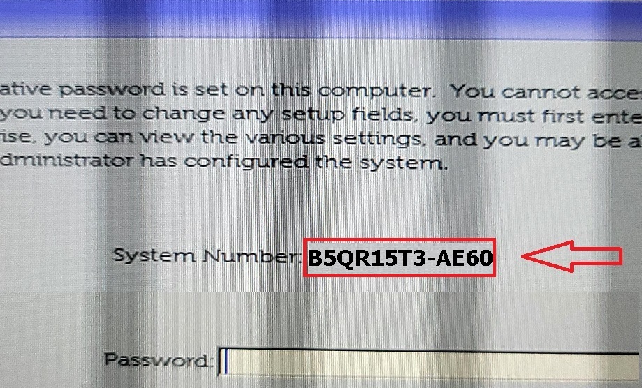 Dell AE60 Bios password generator