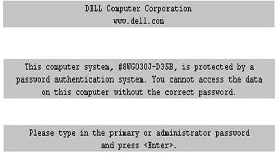 Dell D35B Bios Password Unlock Code