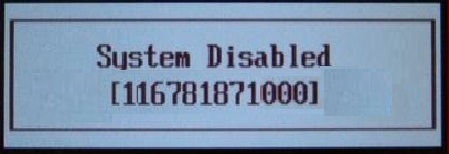 samsung system disabled Bios Password Unlock Code