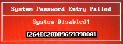 samsung system disabled Bios Password Unlock Code